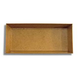 Rectangular Kraft Paper Cake Box W/ PET Lid | 7.5x3.4x2.6" - base