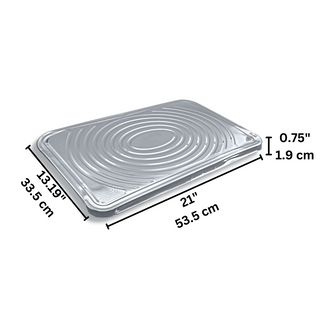 S525A-LID | Full Size Rectangular Aluminum Foil Lid (Lid Only) - size