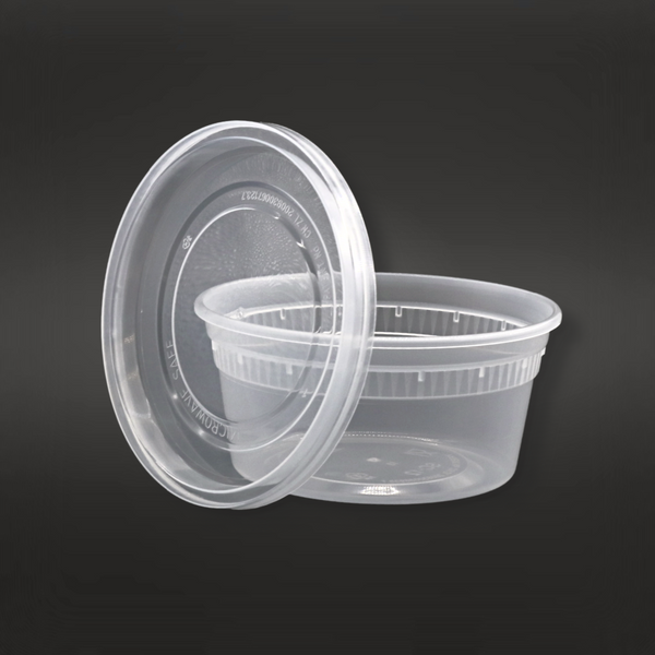  12oz Microwaveable PP Heavy Duty Leak-resistant Translucent Deli Container W/ Lid but sperated