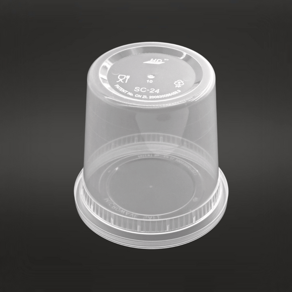 SC-24 | HD 24oz Microwaveable PP Heavy Duty Leak-resistant Translucent Deli Container W/ Lid - bottom
