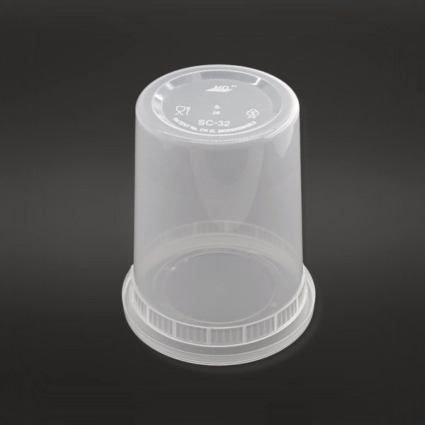  32oz Microwaveable PP Heavy Duty Leak-resistant Translucent Deli Container W/ Lid upside down