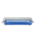 SU-1107 PET | Blue Sushi Tray W/ Clear Lid | 8.46x5.31x2