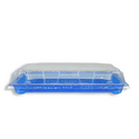 SU-1111 PET | Blue Sushi Tray W/ Clear Lid | 10x7.25x2