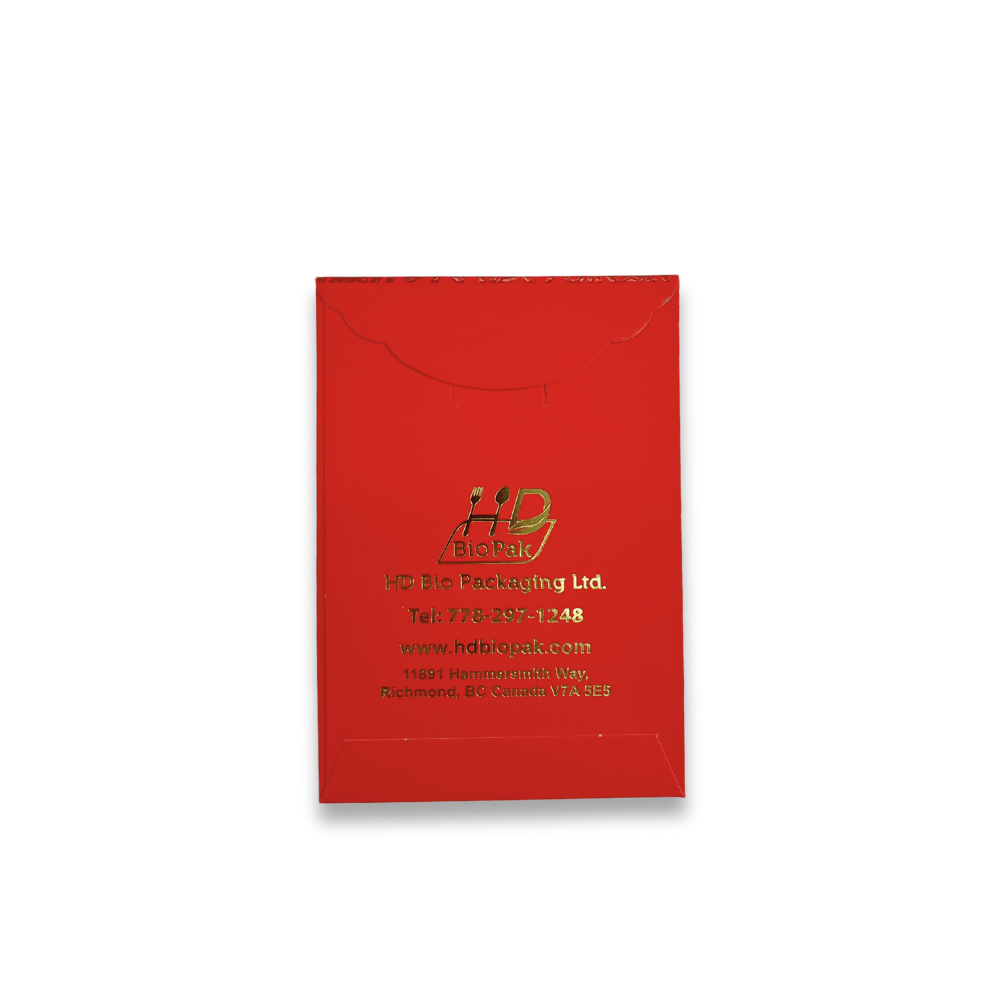 Small Chinese New Year Hong Bao Packet Red Gold Lucky Money Pocket | 4.5x3.15" - back