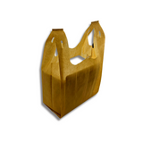 Small Reusable Brown Non-Woven T-Shirt Bag | 8.75x5x17" - 400 Pcs-display