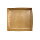 Square Kraft Paper Box W/ PET Lid | 4.7x4.33x2.6" - base
