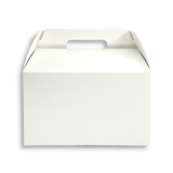 White Cake Paper Box W/ Handle | 10.25x10.25x6" - front