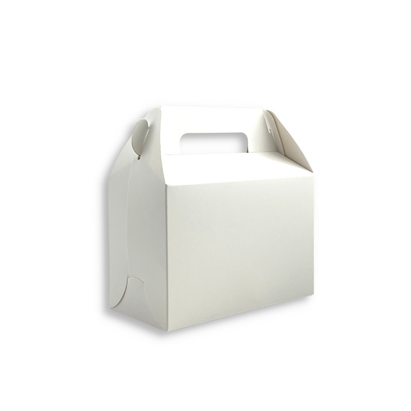 White Cake Paper Box W/ Handle | 7.5x3.75x5