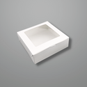 White Cake Paper Box W/ Window | 8x8x2.5