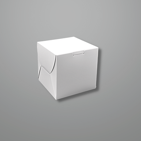 White Square Cake Paper Box | 4.25x4.25x4.25" - 100 Pcs