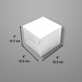 White Square Cake Paper Box | 6x6x5