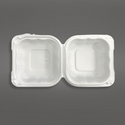 YR-51 | Microwavable PP Square Clamshell Container (224) w/Hole | 4.9x4.9x3.2