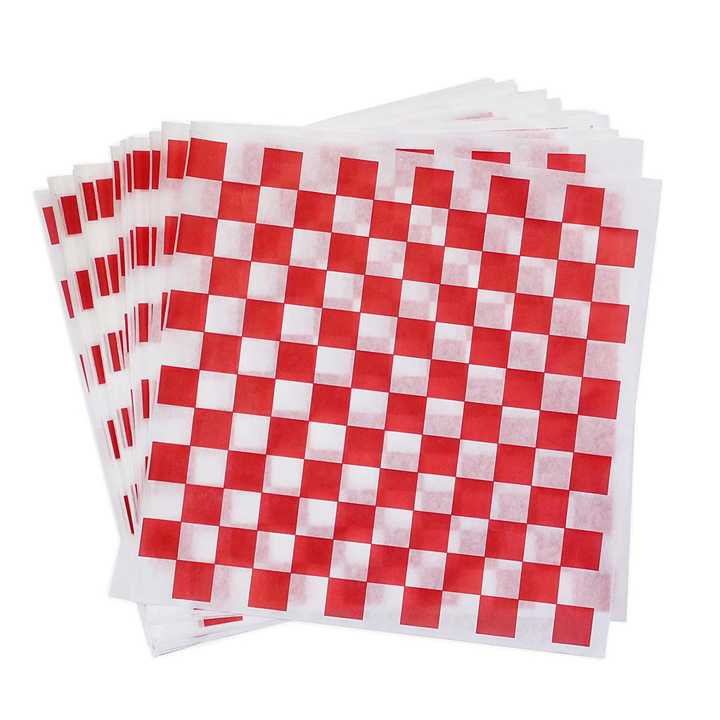 12x12" Red And White Checkered Liner Paper - 2000 Pcs