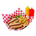 Red And White Checkered Liner Paper with hotdogs chips and ketchup12x12