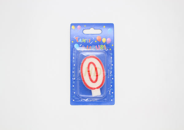 #0 Number Party Candle - 12 Pcs - HD Bio Packaging
