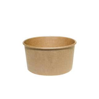 32oz Eco-friendly Kraft Round Paper Bowl Base Only in a white background 