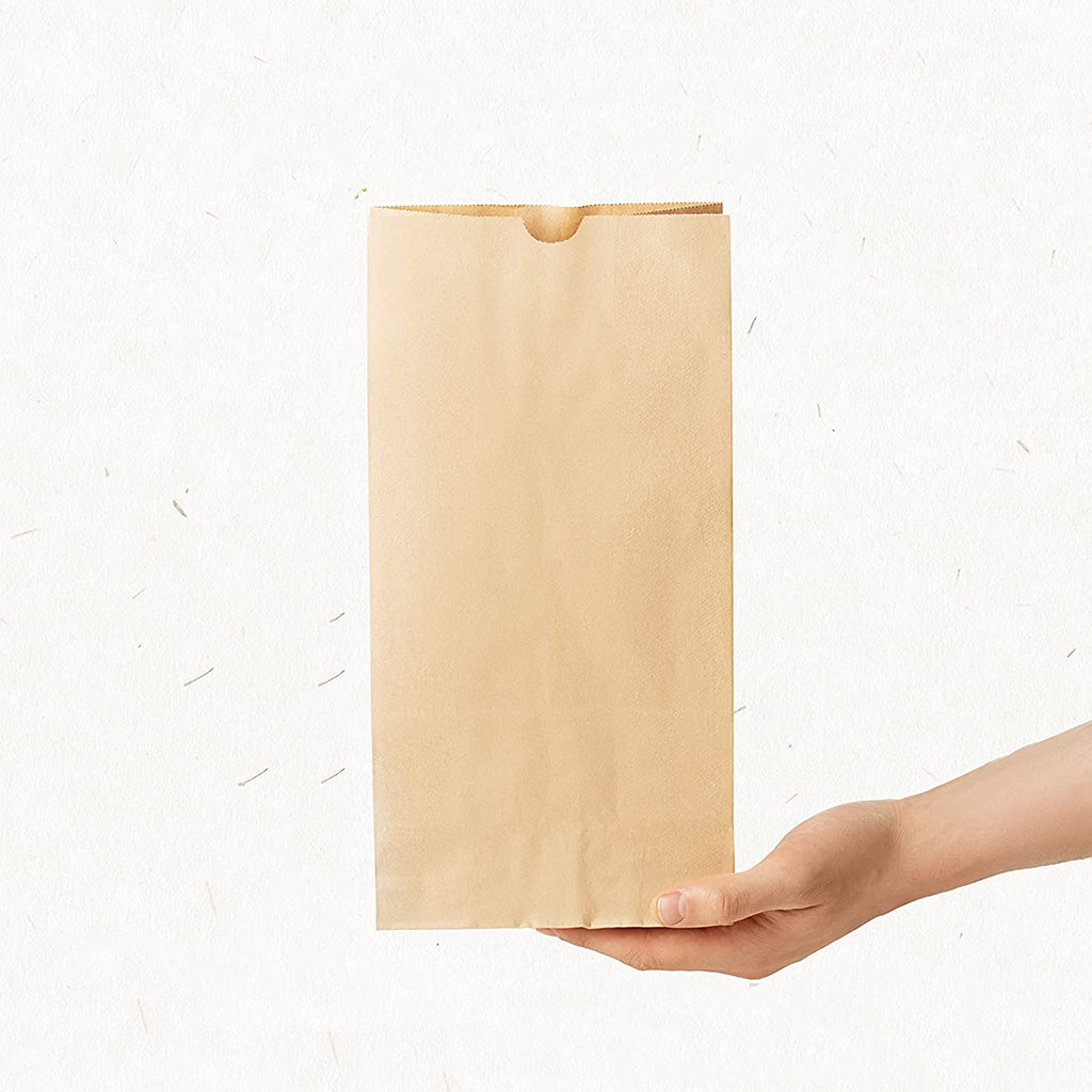 10lb | Eco-Friendly Paper Kraft Bakery Bag | 6.25x4x13.375" - 500 Pcs