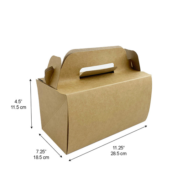 Eco-Friendly Kraft Cake Box W/ Handle | 11.25x7.25x4.5
