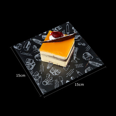 5.9x5.9" Plastic Square Cake Wrap Film (Random Pattern) - 500 Pcs