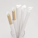 12mm Eco-friendly Diagonal Cut Kraft Paper Straw (Individually Wrapped) - 1000 Pcs - HD Plastic Product (Canada). Inc