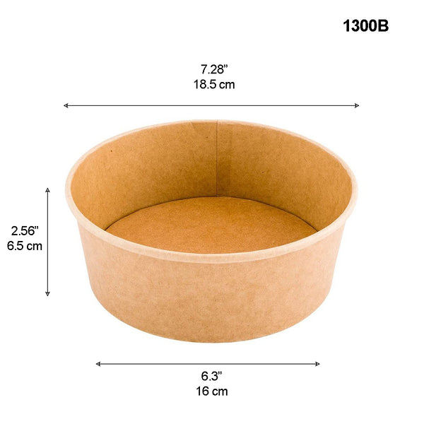 Custom Printed Kraft Paper Bowl - 30,000 pcs min