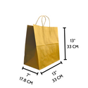 HD-13713 | 100% Recycled Paper Kraft Bag W/ Twisted Handle | 13x7x13