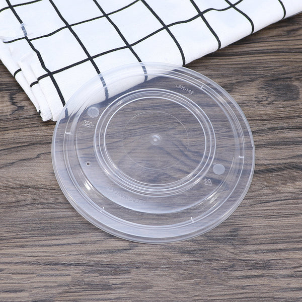 HD-142 | 142mm PP Clear Round Lid | Fit HD-700/HD-850/HD-999 Bowl (Lid Only) - 600 Pcs