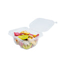 PLS-16 | 16oz PET Clear Rectangular Hinged Safety Lock Salad Container - 240 Sets