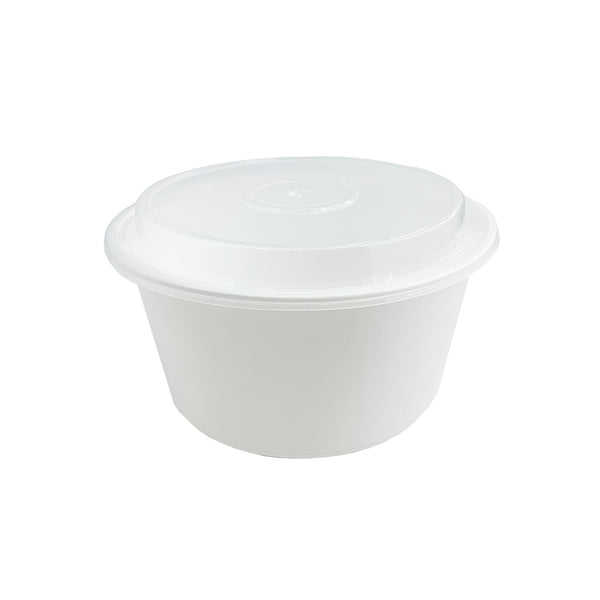 1500P | 50oz Microwaveable PP White Bowl (Base Only) - 300 Pcs