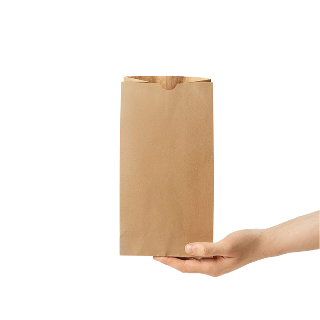 6lb | Eco-Friendly Paper Kraft Bakery Bag | 5.625x3.625x11.125" - 500 Pcs