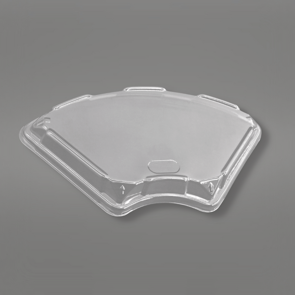 #3102 PET Lid | Clear Fan-Shaped Lid | Fit #3102 Sushi Tray (Lid Only) - 200 Pcs - HD Bio Packaging
