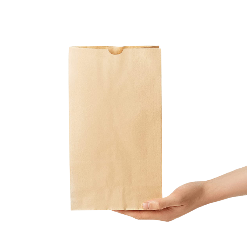 12lb Paper Kraft Bakery Bag | 7.25x4.125x13.5" - 500 Pcs