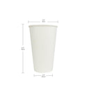 20oz Eco-friendly White Round Hot Paper Cup - 600 Pcs - HD Plastic Product (Canada). Inc