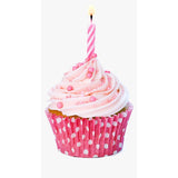 2.5" Pink Striped Cake Candles - 1000 Pcs - HD Plastic Product (Canada). Inc
