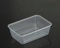 25oz Microwaveable PP Clear Rectangular Food Container (Base Only) - 500 Pcs - HD Plastic Product (Canada). Inc