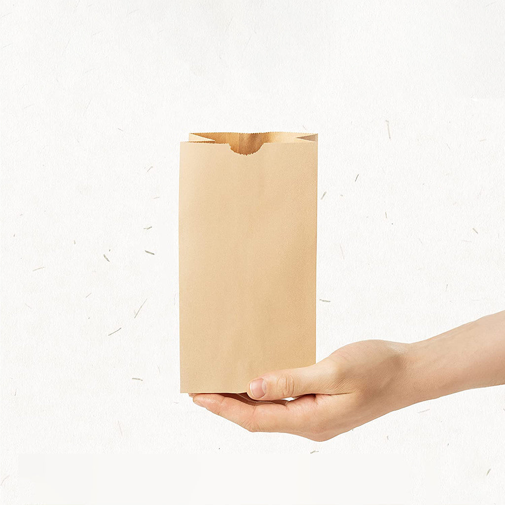 2lb | Eco-Friendly Paper Kraft Bakery Bag | 4.125x2.5x8.25" - 500 Pcs