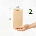 Eco-Friendly Paper Kraft Bakery Bag 2 lb with size description