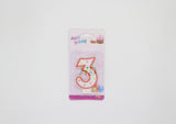 #3 Dot Number Party Candle - 12 Pcs - HD Bio Packaging