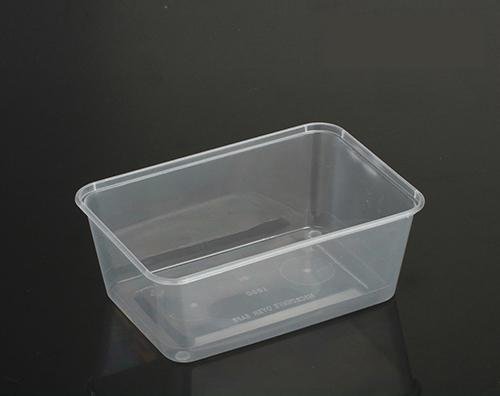34oz Microwaveable PP Clear Rectangular Food Container (Base Only) - 500 Pcs - HD Plastic Product (Canada). Inc