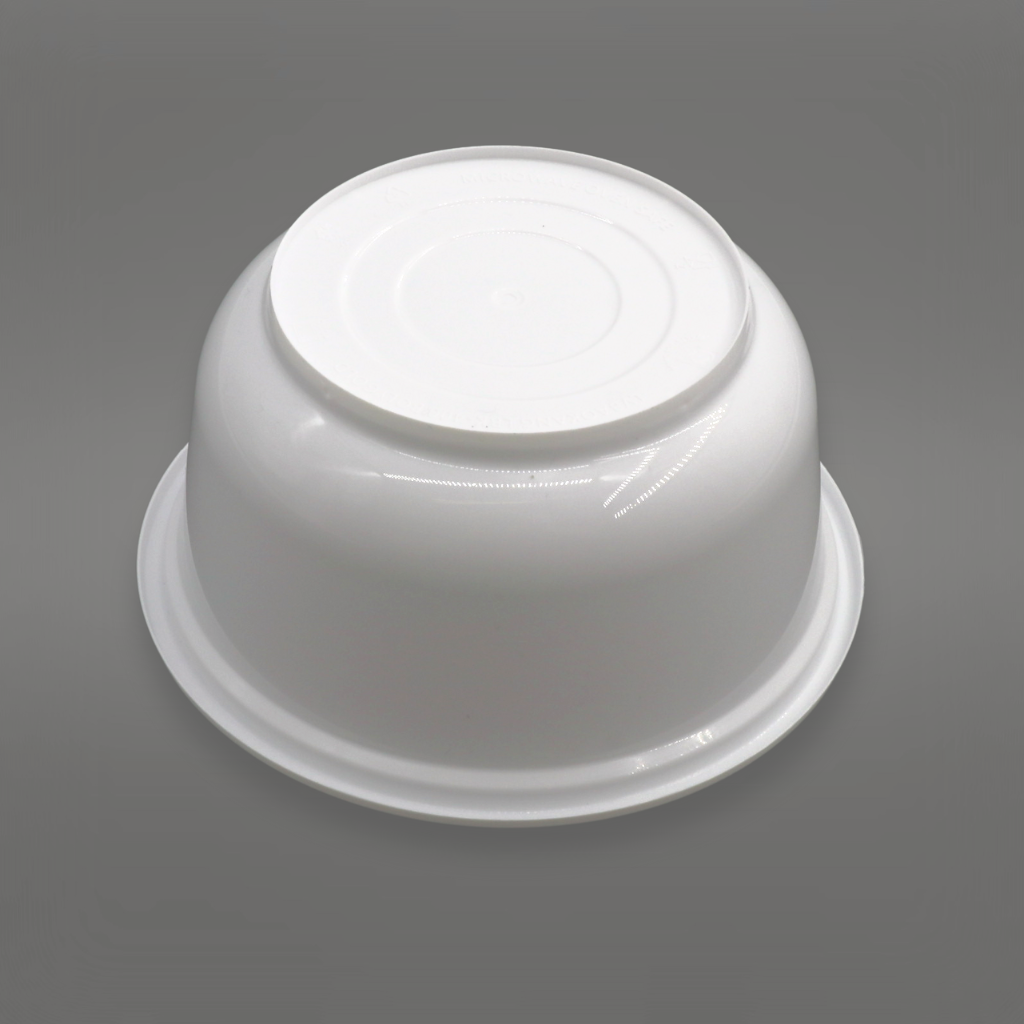 HD-400 | 14oz Microwaveable PP White Round Bowl (Base Only) - 600 Pcs