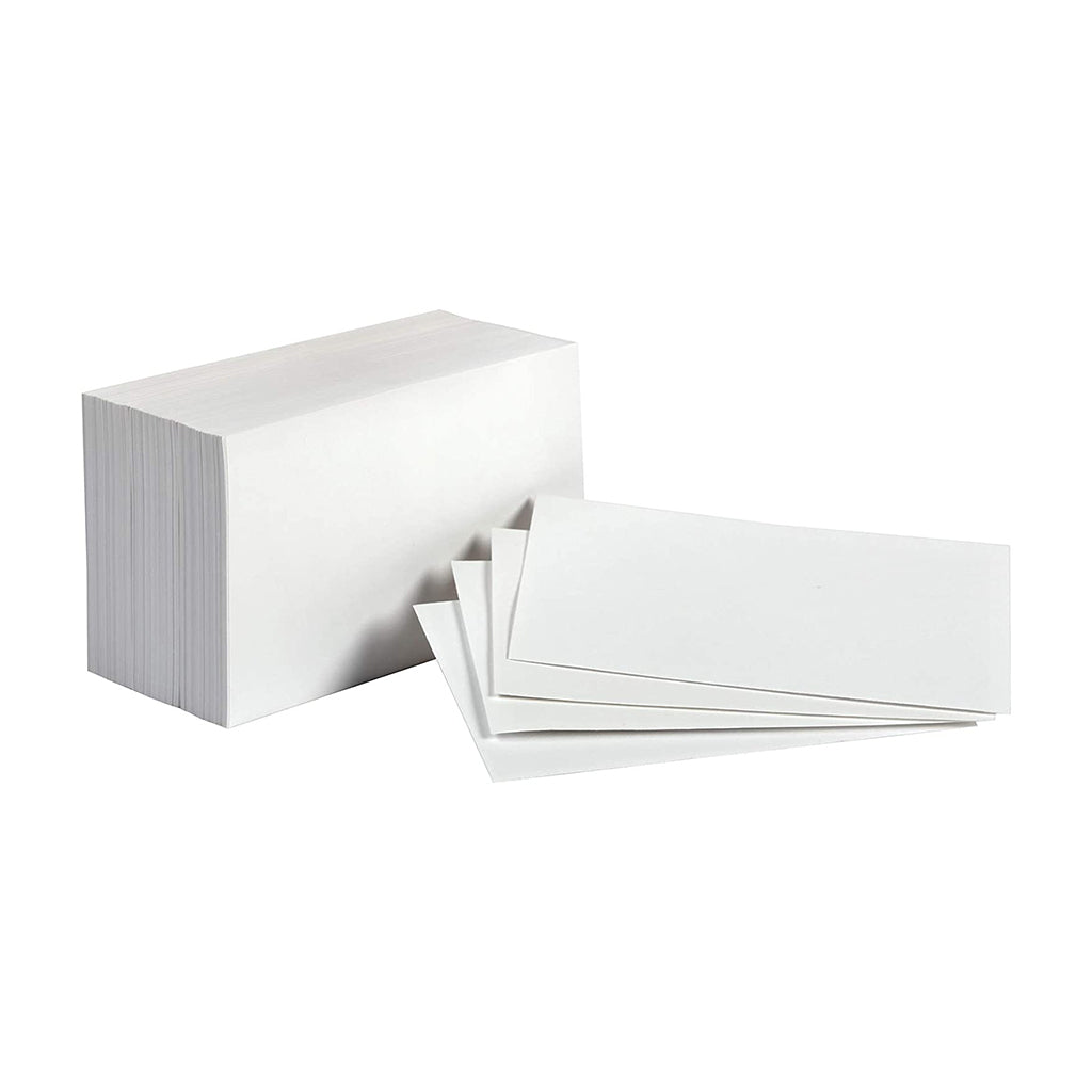 3x6" Solid Bleach White Paper Card - 150 Pcs