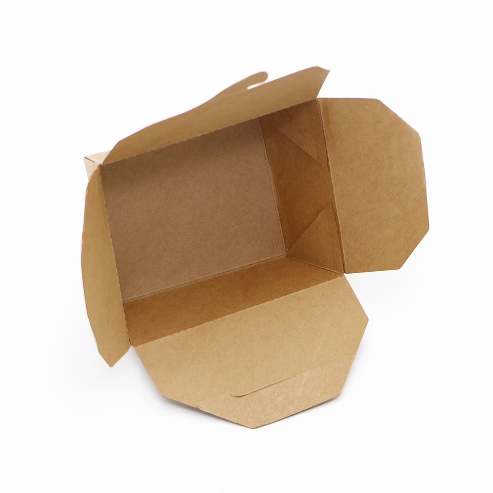 #4 | 96oz Eco-friendly Kraft Foldable Paper Box | 7.76x5.5x3.5" - 150 Pcs - HD Bio Packaging