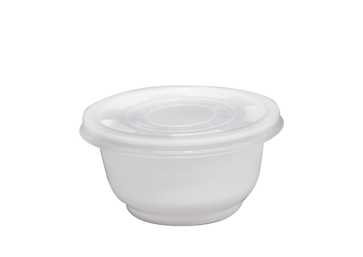 400FBM | 14oz Microwaveable PP White Round Bowl (Base Only) - 1000 Pcs - HD Plastic Product (Canada). Inc