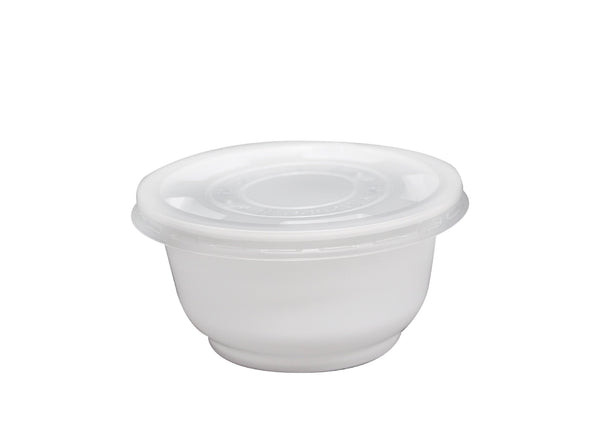 400FBM | 14oz Microwaveable PP White Round Bowl (Base Only) - 1000 Pcs - HD Plastic Product (Canada). Inc