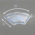 #3102 PET Base | Clear Large Fan-Shaped Sushi Tray (Base Only) - 200 Pcs - HD Bio Packaging