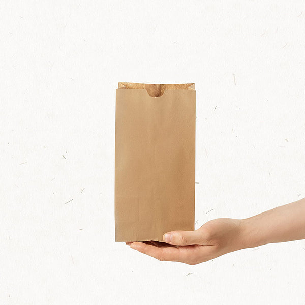 4lb | Eco-Friendly Rectangular Paper Kraft Bakery Bag | 5x3.125x9.75