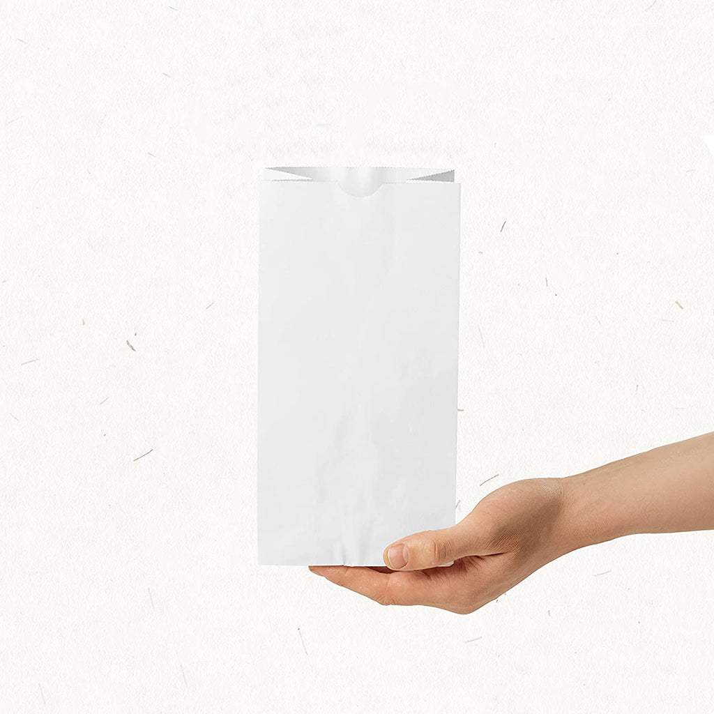 4lb Superwhite Paper Bakery Bag | 5x3.125x9.75" - 500 Pcs