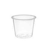  5.5oz Clear Sauce Cup base only in a white background