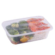  16oz Microwaveable PP Clear Rectangular Food Container with  Chinese takeout inside
