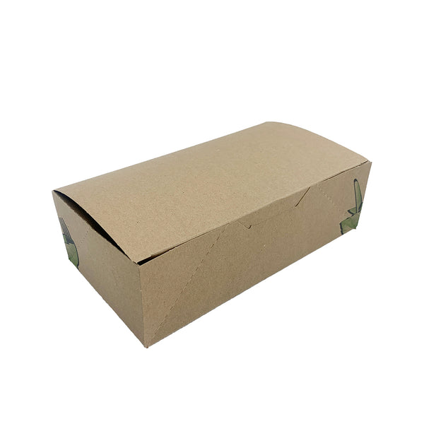 #5041 | Large Kraft Foldable Paper Chicken Box | 9.3x5x2.8